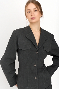 Куртка из вареного денима