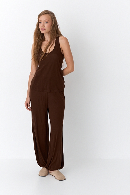 Брюки свободные с резинкой из лиоцелла CL