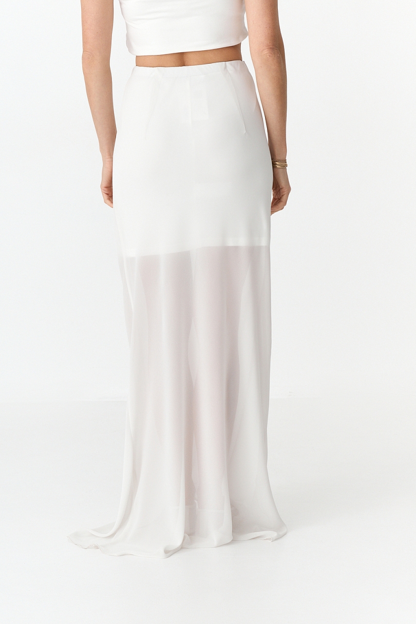 Юбка из шифона с подкладом