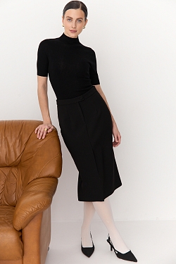 Топ с воротником стойка из мериноса