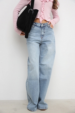 Джинсы wide leg с завышенной талией