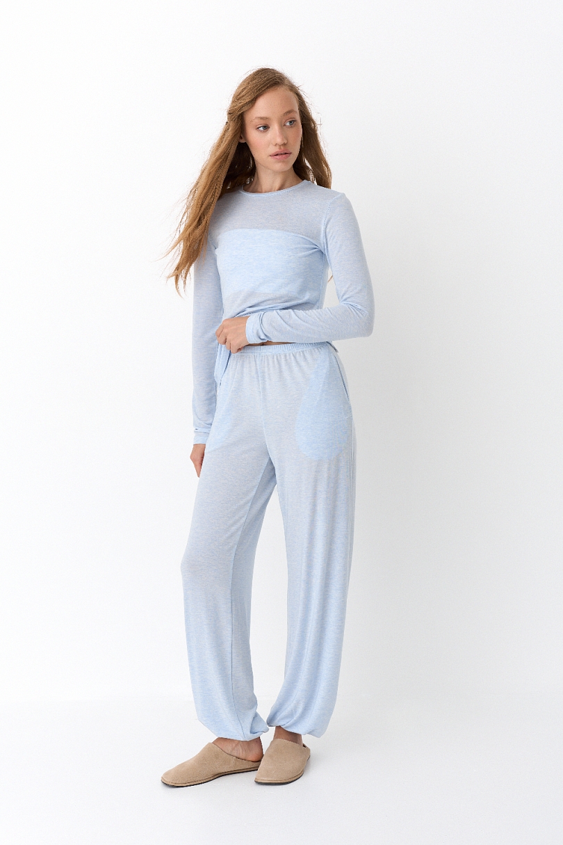 Брюки свободные с резинкой из тенсела CL