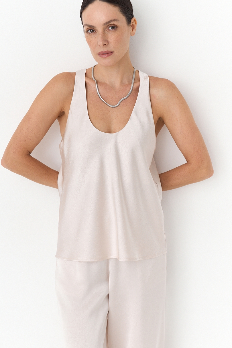 Топ из ткани с эффектом мятости