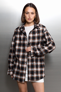Рубашка в клетку оверсайз