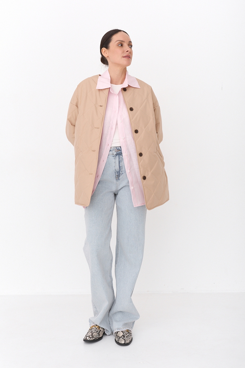 Куртка стеганная с отделкой