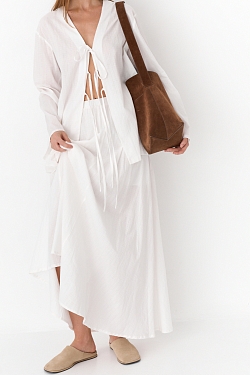 Юбка макси из хлопкового жаккарда