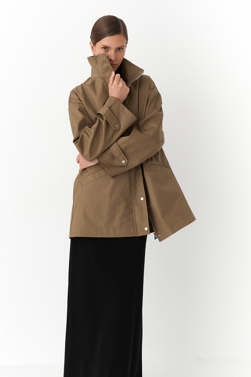 Ветровка из хлопка с пропиткой со съемным утеплителем