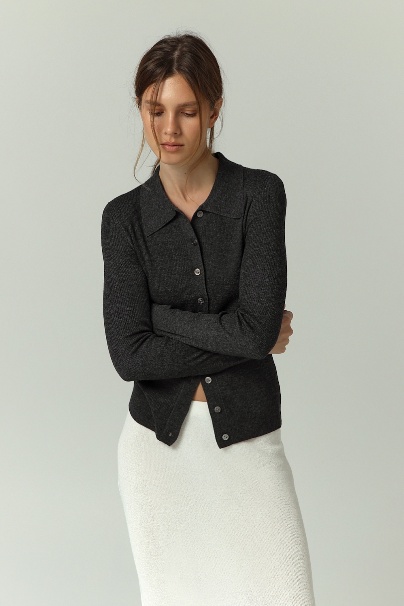 Кардиган на пуговицах из шерсти мериноса
