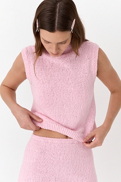 Джемпер из хлопкового трикотажа букле