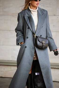 Пальто из шерсти оверсайз