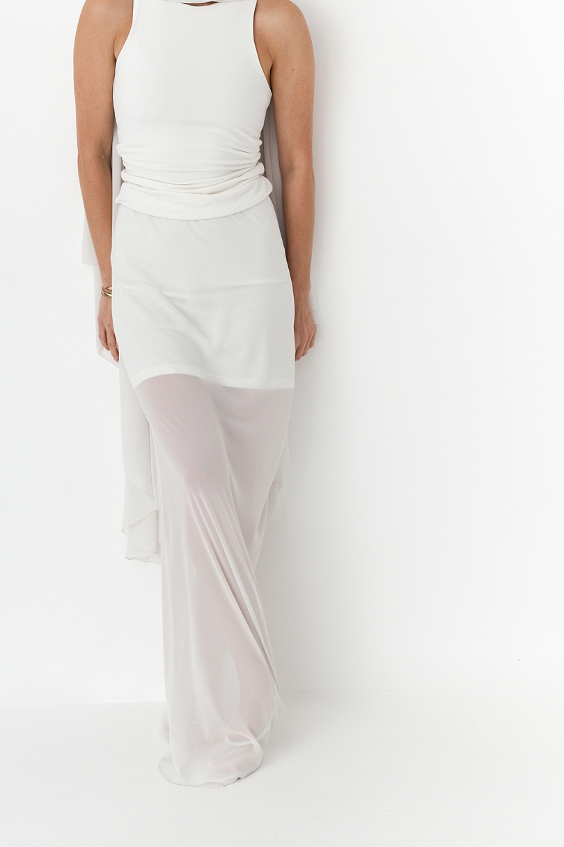 Юбка из шифона с подкладом