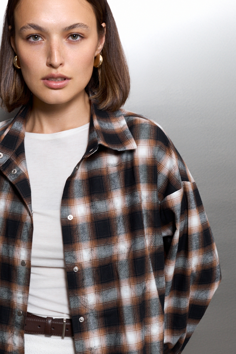 Рубашка в клетку оверсайз