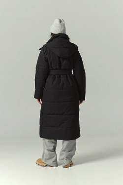 Пуховик удлиненный со съемным капюшоном
