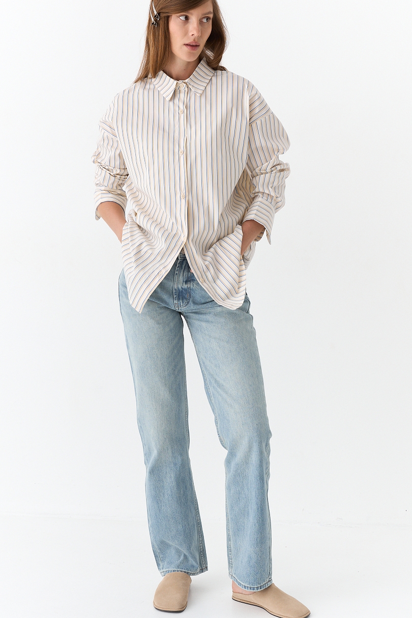 Рубашка оверсайз в полоску
