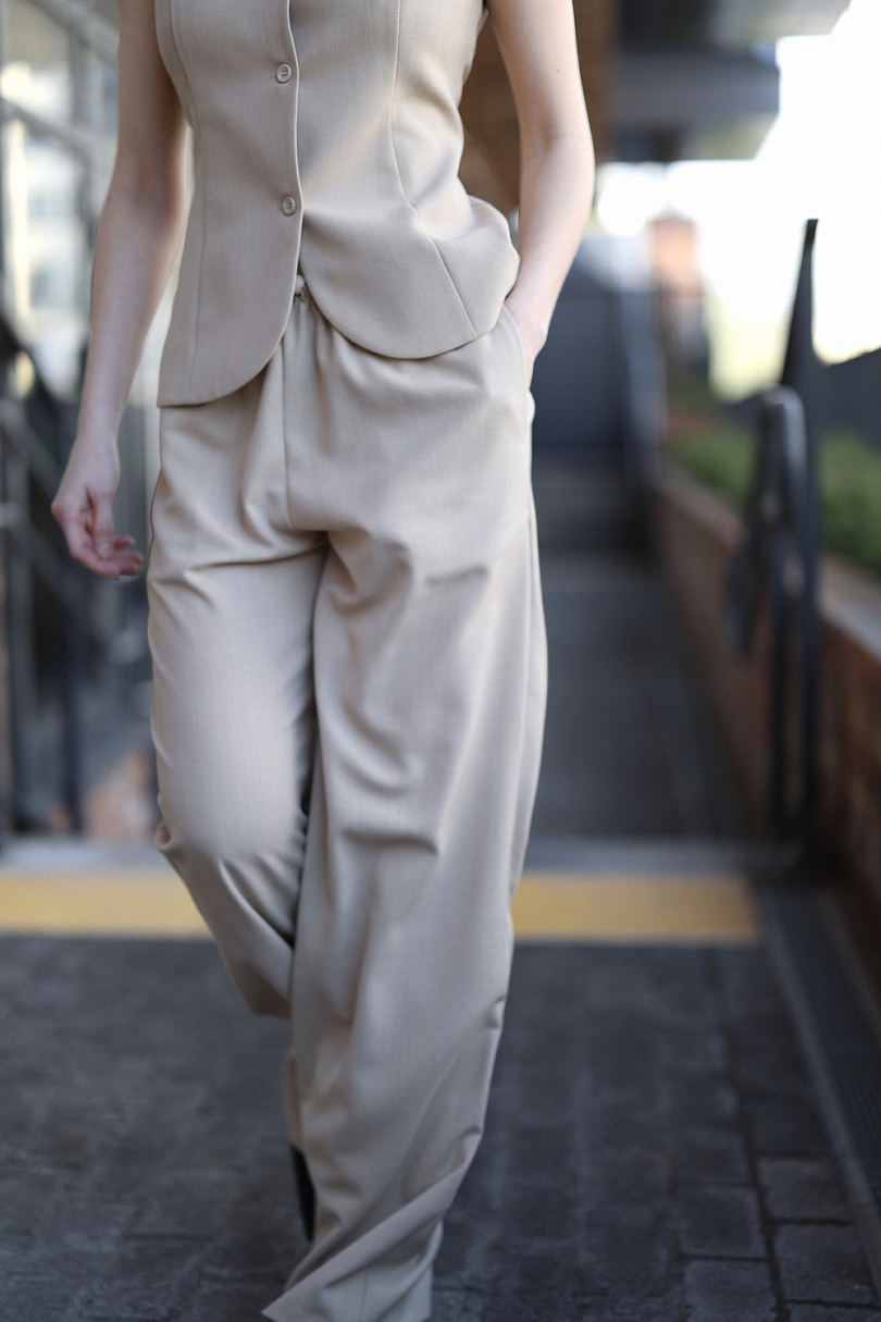 Жилет из смесового льна и тенсела