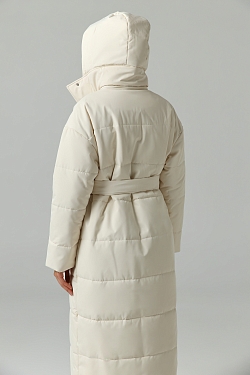 Пуховик удлиненный со съемным капюшоном