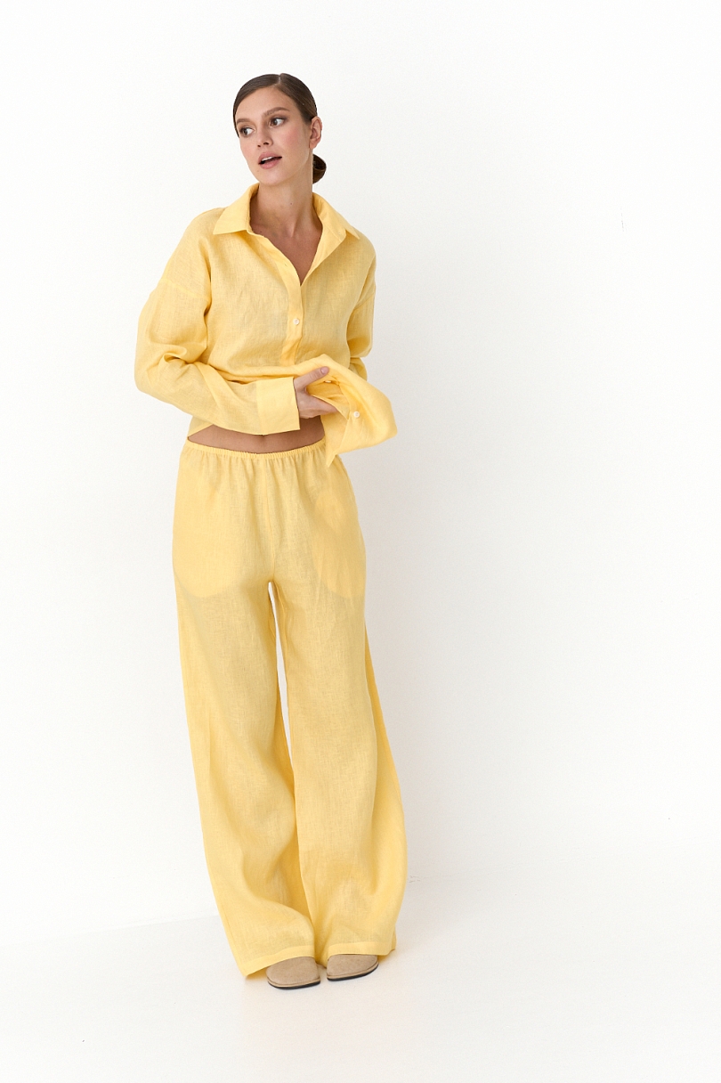 Брюки из 100% премиум льна