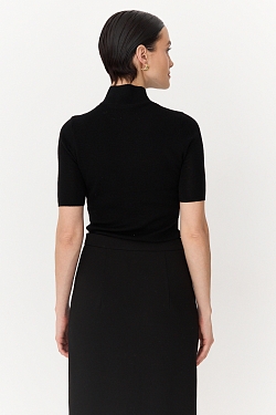 Топ с воротником стойка из мериноса