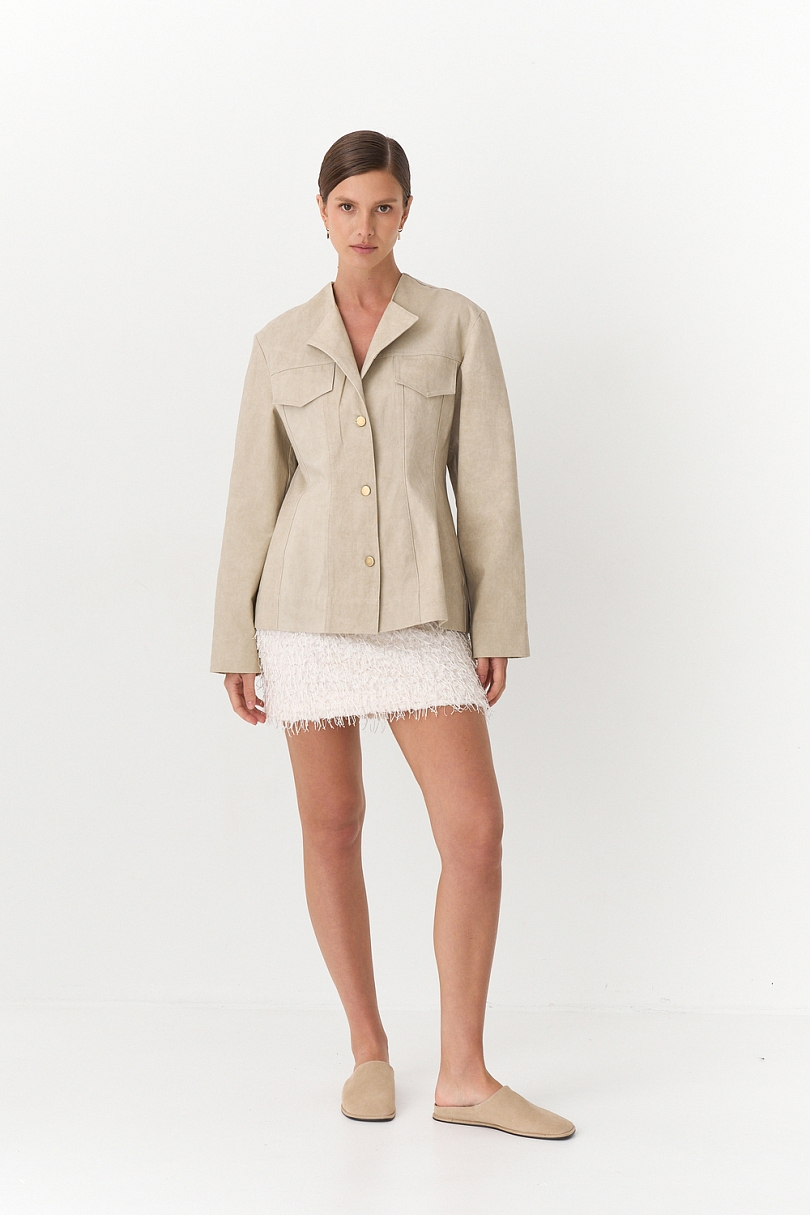 Куртка из вареного денима