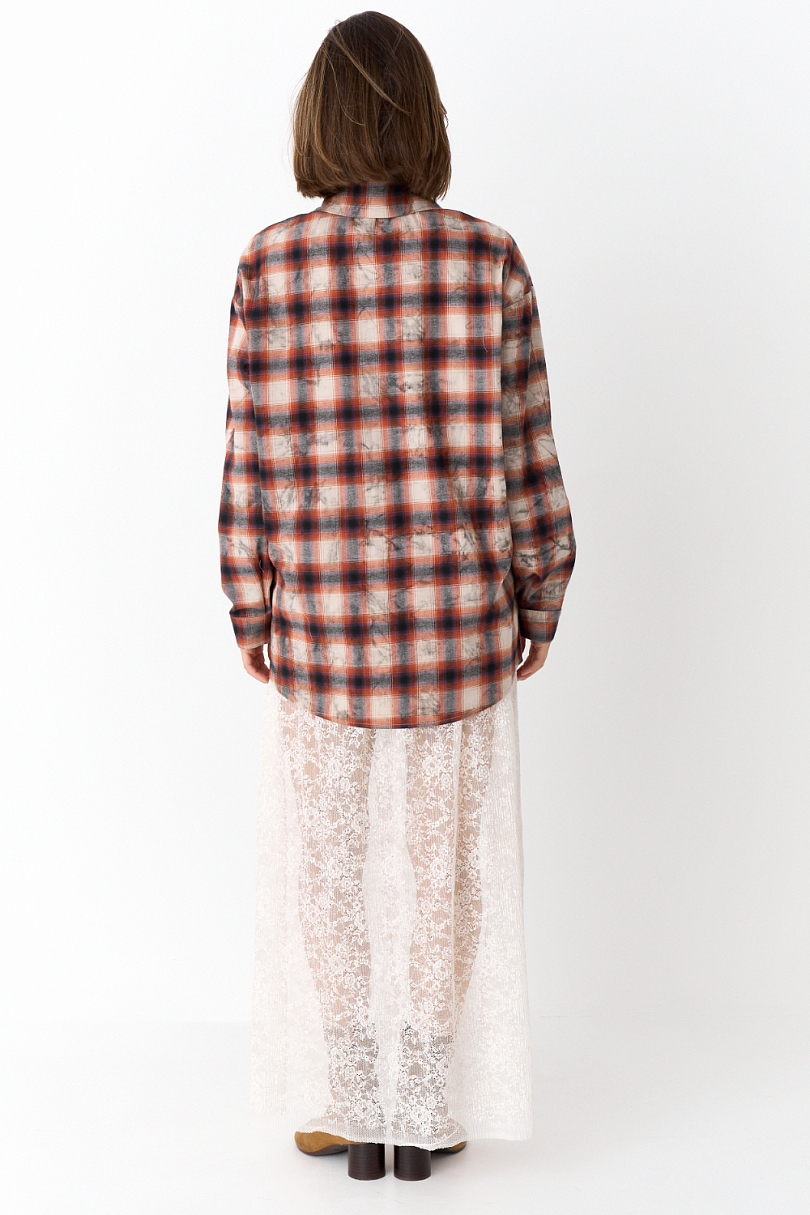 Рубашка в клетку оверсайз