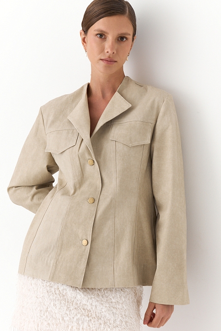 Куртка из вареного денима