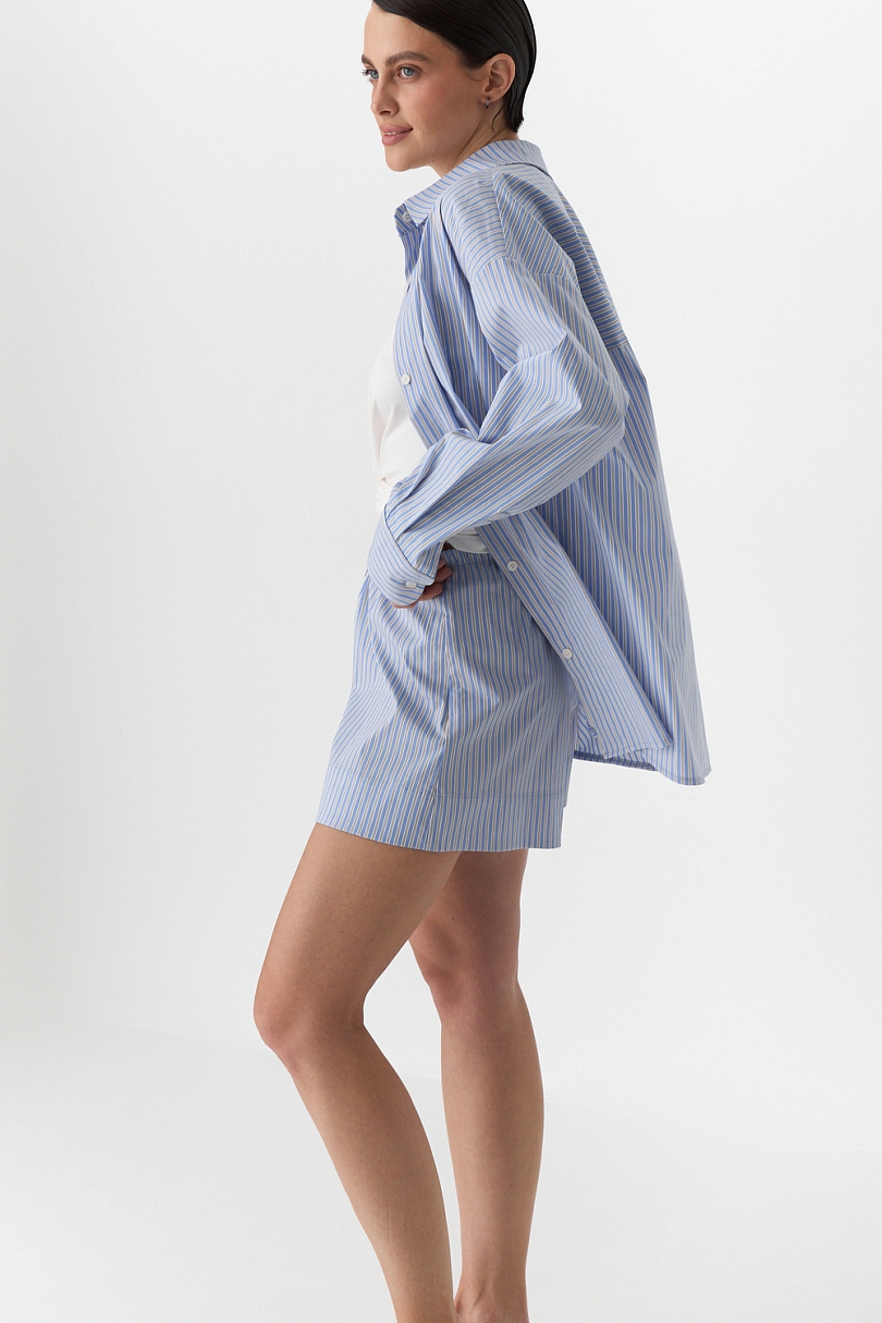 Комплект рубашка и шорты в полоску