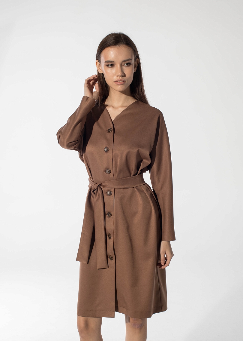 Платье с пуговицами спереди