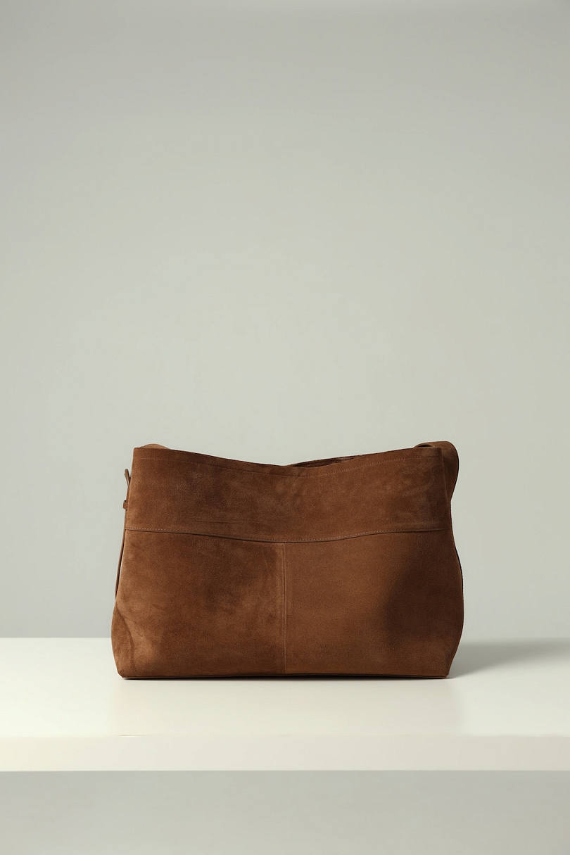 Сумка шоппер из натуральной замши