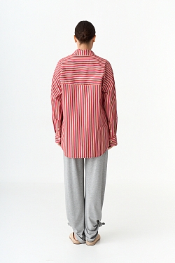 Рубашка оверсайз в полоску