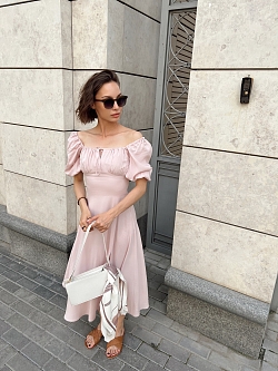 Платье с завязками на груди 