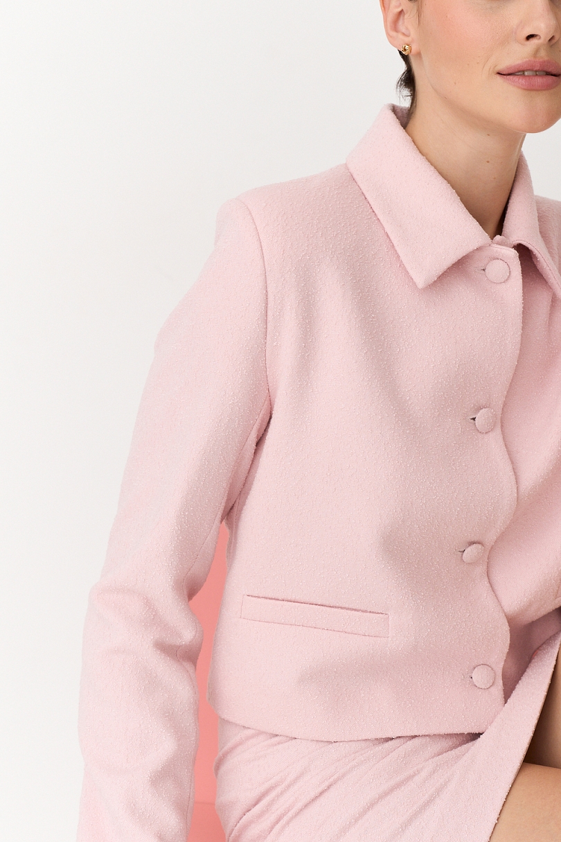 Жакет из фактурной костюмной ткани