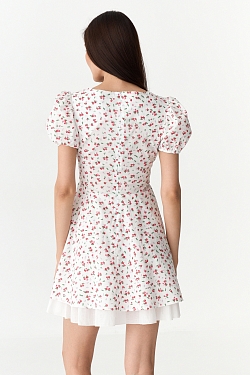 Платье мини на пуговицах из хлопка