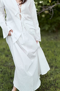 Юбка макси из хлопкового жаккарда