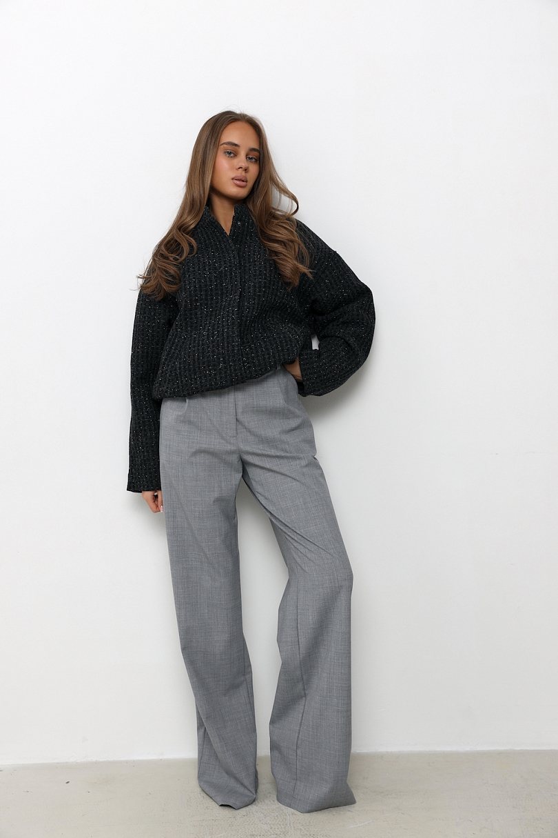 Брюки палаццо шерстяные