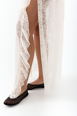 Юбка из кружева с рюшей