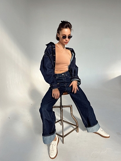 Джинсы палаццо с необработаным краем, new 