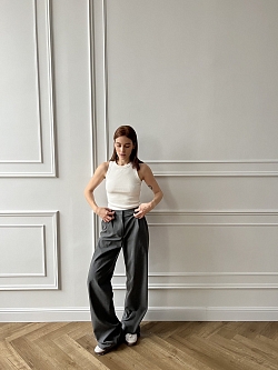 Брюки палаццо в полоску