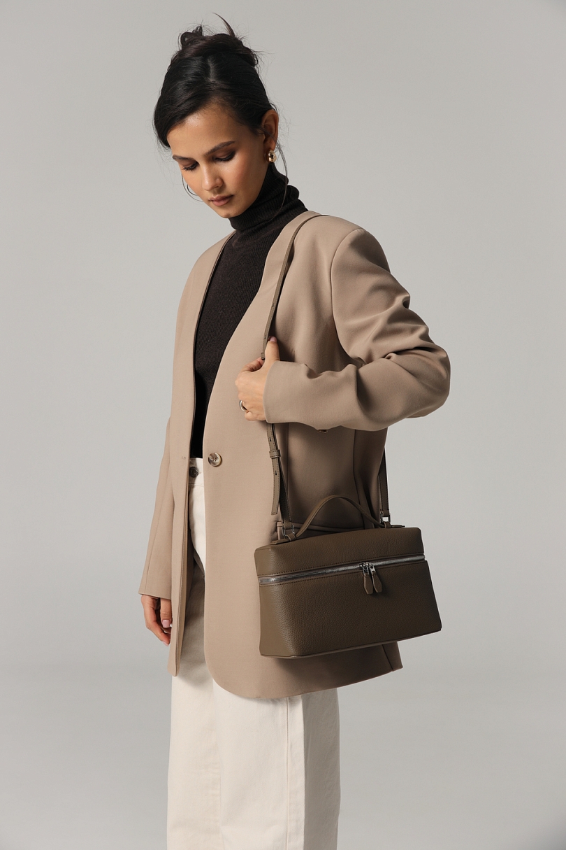 Сумка-косметичка из натуральной кожи