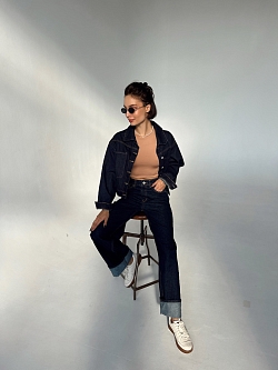 Джинсы палаццо с необработаным краем, new 