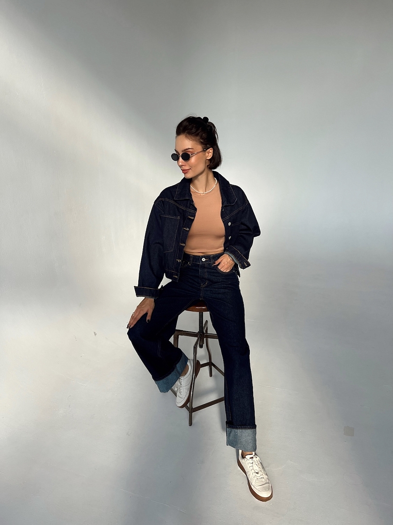 Джинсы палаццо с необработаным краем, new 