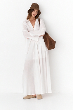 Юбка макси из хлопкового жаккарда