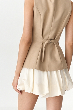 Жилет из смесового льна и тенсела