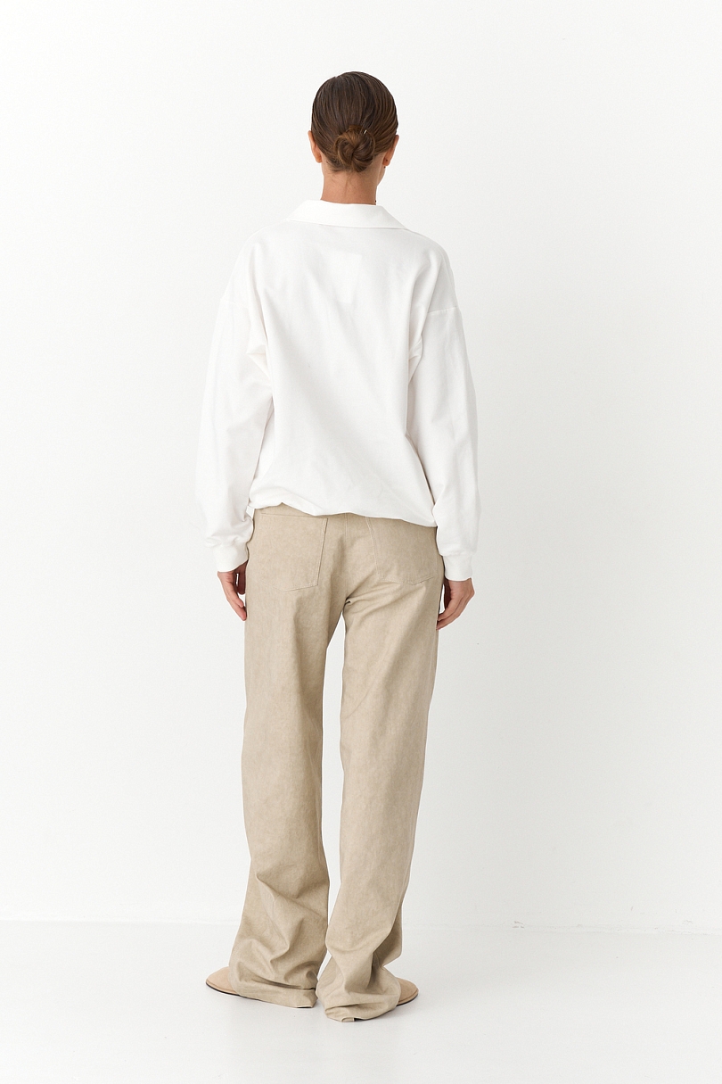 Свитшот поло с вышивкой