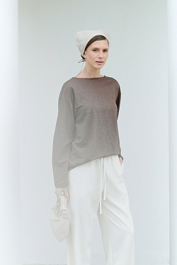 Лонгслив из 100% трикотажного льна