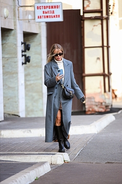 Пальто из шерсти оверсайз