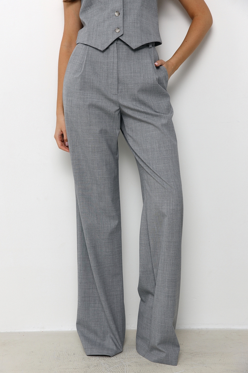 Брюки палаццо шерстяные