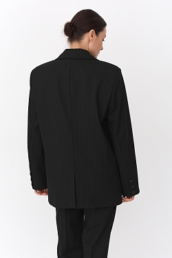 Жакет двубортный в полоску