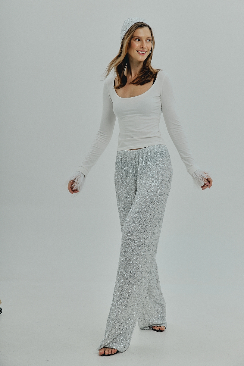 Брюки с пайетками