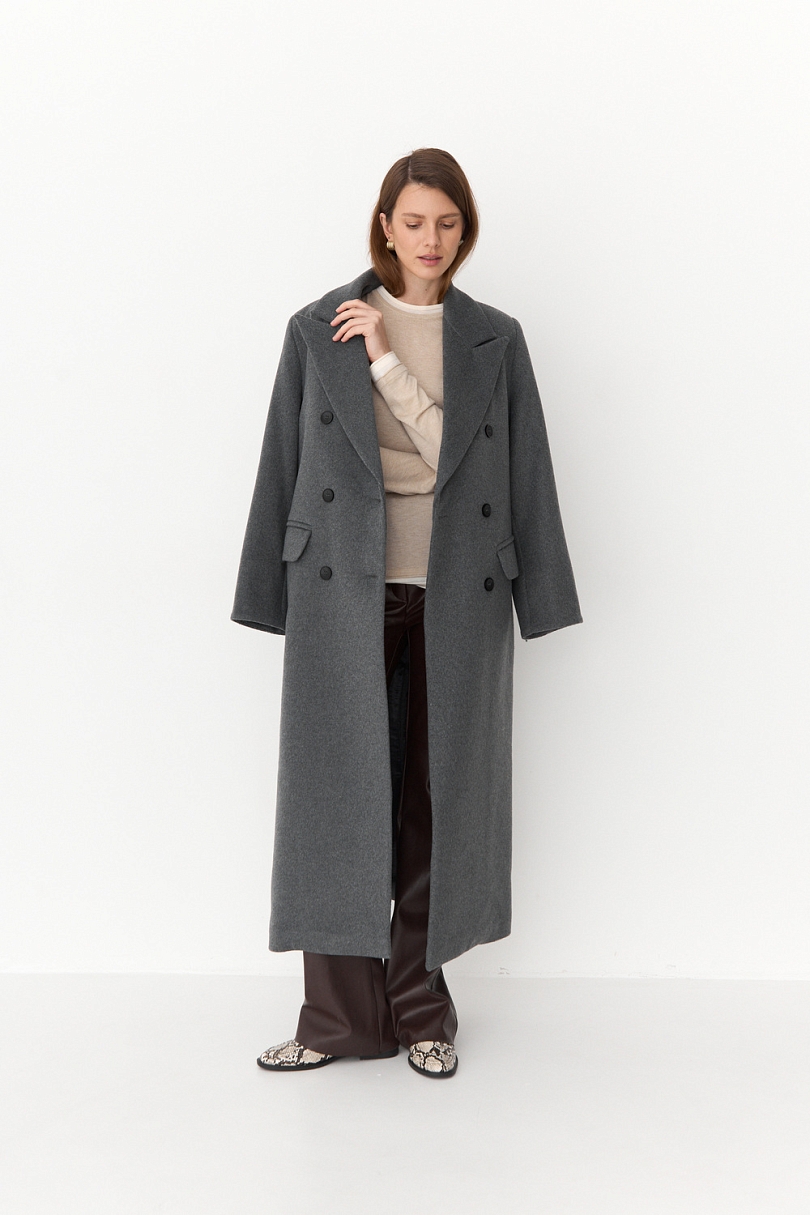 Пальто из шерсти оверсайз