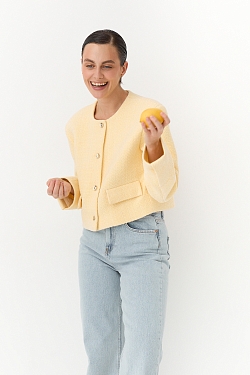 Жакет из твида укороченный